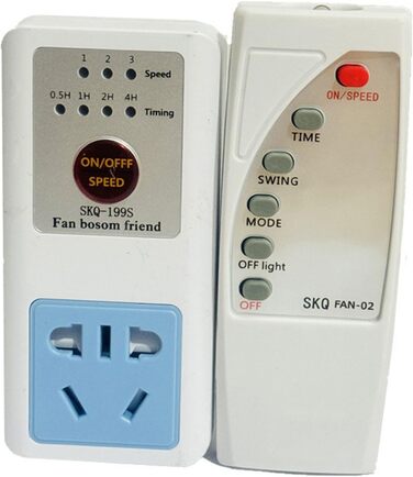 Розетки Ddujbtp Електрична вилка Настільний контролер вентилятора Розетка дистанційного керування Енергозберігаюча розетка підходить для ламп і вентиляторів