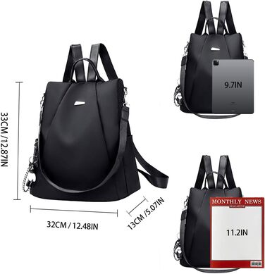 Рюкзак жіночий елегантний, протикрадіжний рюкзак, невеликий рюкзак для дівчат і жінок, міський рюкзак сучасний для школи, роботи,