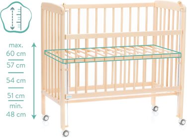 Ексклюзивне приліжкове ліжечко Fillikid Nino 3-в-1 Дитячі ліжечка з букового дерева Дитяче ліжко, додаткове ліжко з 5-рівневим регулюванням висоти Колиска від народження з великою спальною зоною