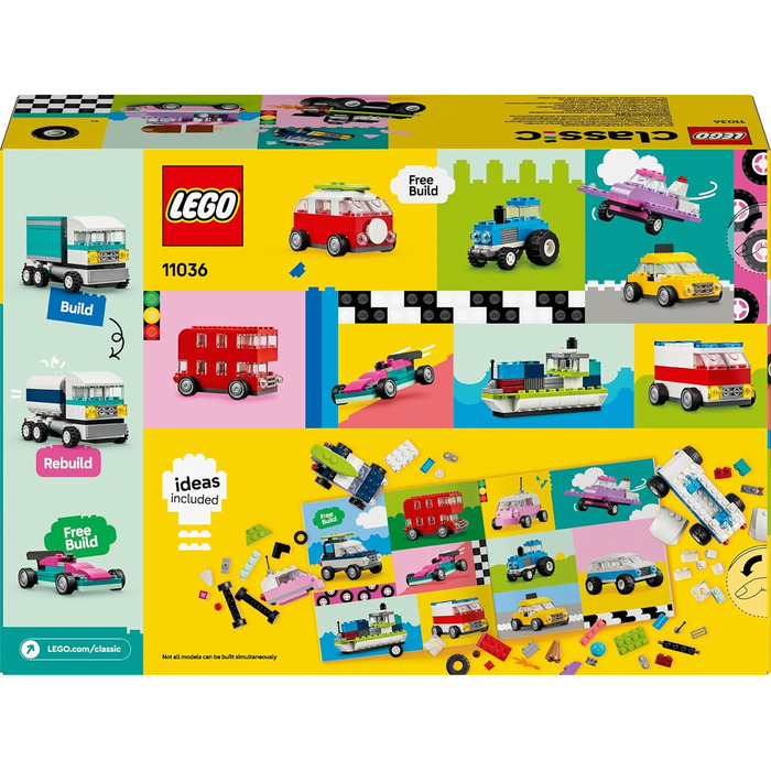Конструктор LEGO Classic Creative Vehicles 11036, 900 деталей, багатоколірний