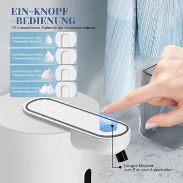 Автоматичний дозатор мила, настінний електричний безконтактний сенсорний дозатор мила HOHAOO 400 мл для кухні, офісу, школи, готел