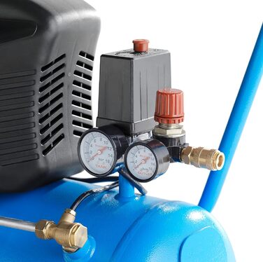 Повітряний компресор ABAC POLE POSITION L20, 24-літровий повітряний компресор, подвійний манометр, макс. тиск 10 бар, впорскування