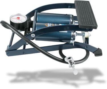 Ножний насос SKS GERMANY TWIN AIR, подвійний циліндр, до 5 бар/73 PSI, сталь