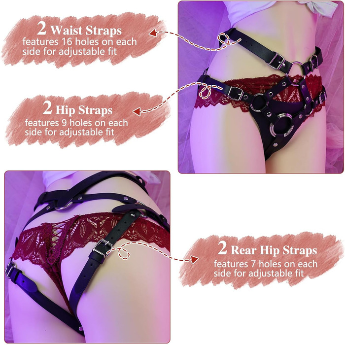 Страпон Klpertoror, регульований, високий пояс, чорний