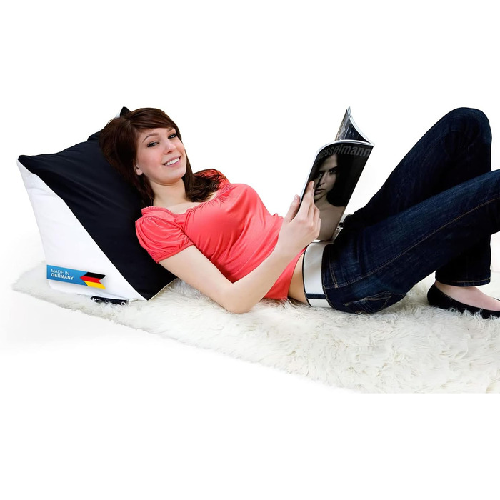 Подушка для читання Книжний хробак ергономічна клиноподібна подушка для шиї з мікробісером, ергономічна подушка для спини, книжкова подушка для тривалого читання та затишних ночей