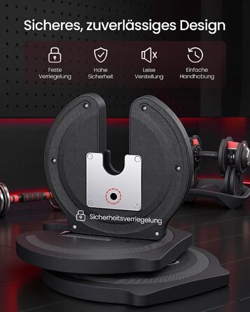 Набір коротких гантелей SONGMICS (2 шт.) зі стійкою, протиковзке покриття, для силових тренувань вдома, 2 x 18 кг