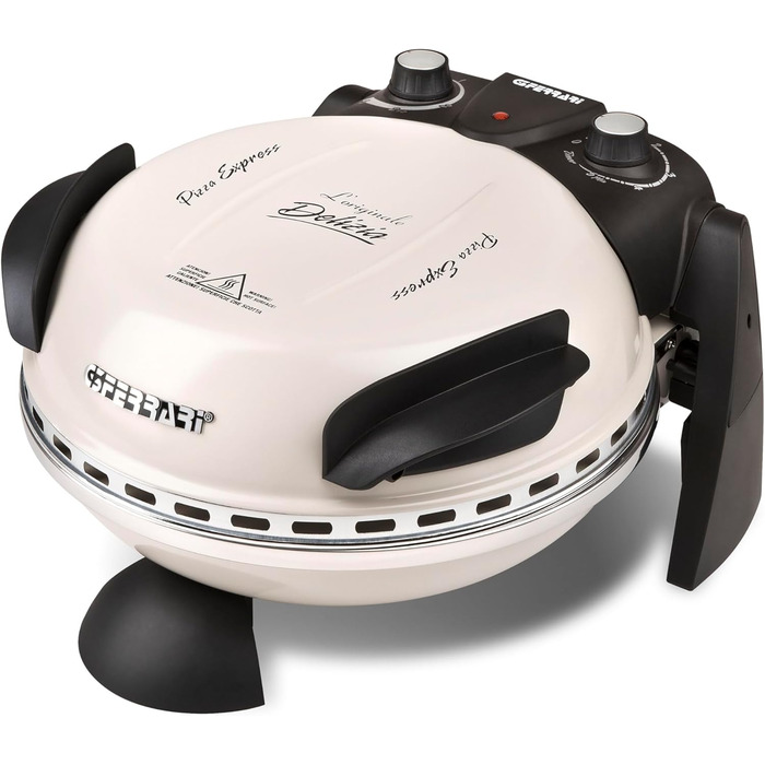 Електрична піч для піци G3Ferrari Delizia G1000617 Icy Cream - обмежена серія - до 400 градусів з вогнетривким натуральним каменем/піцою та багато іншого. за 3 хвилини / також для столу та саду