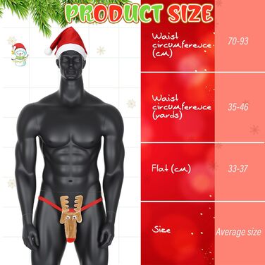 Чоловічий святковий бікіні Hestya, з шапкою Санти, універсальний розмір