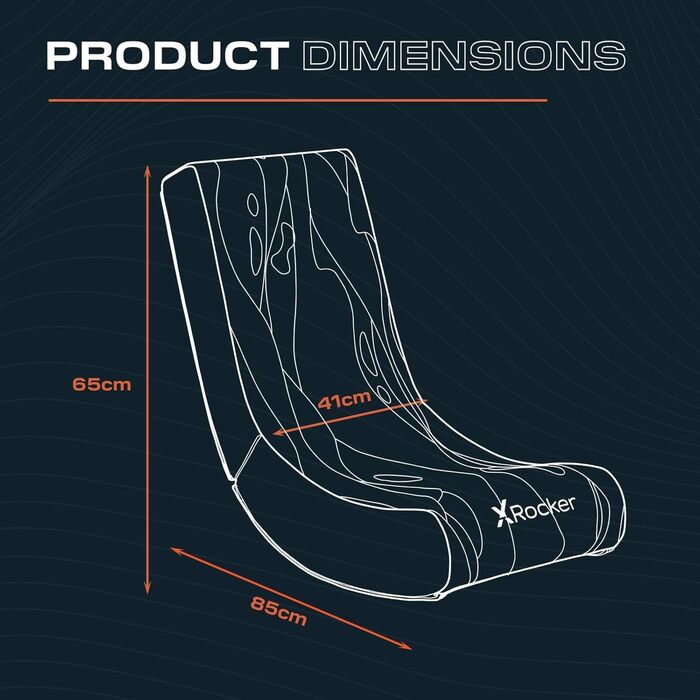 Ігрове крісло-гойдалка X Rocker Video Rocker для дітей - колір Lava (синій)