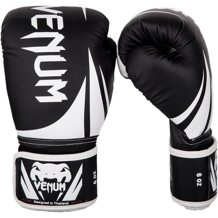 Боксерські рукавички Venum Unisex Kids Challenger 2.0 чорно-білі 8 унцій