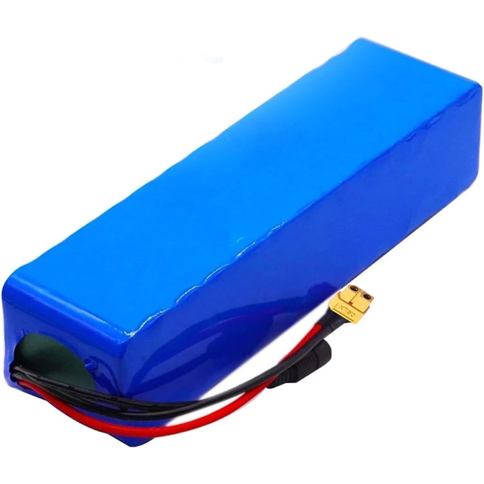 Акумулятор для електровелосипеда 36V 6Ah, акумулятор для електровелосипеда 36V 6Ah 10S2P, водонепроникний ПВХ-акумулятор, вбудована система управління будівлею (BMS) із зарядним пристроєм 42V 2A, для двигунів потужністю 200W-800W, 36V 6Ah XT60
