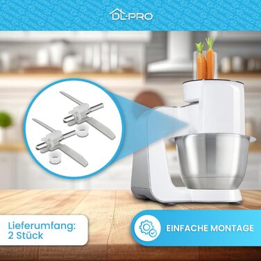 Драйвери 155 мм для Bosch 630760 00630760 MUM5 MUMS MUMV MUZ5 HomeProfessional VeggieLove Крило безперервного подрібнювача деревини для кухонного комбайна, 2 шт.