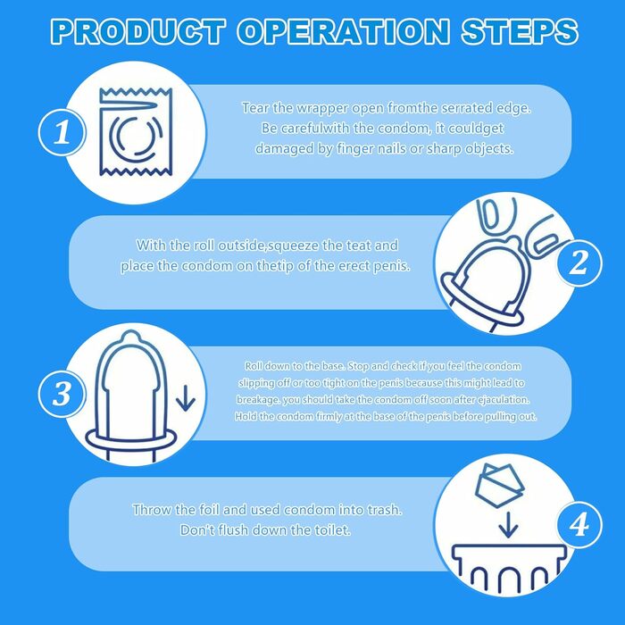 Презервативи Ycaaeo Safety, ультратонкі 0,05 мм, 120 шт