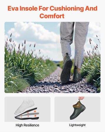 Жіночі гумові чоботи VEVOR, чорні, 40 EU