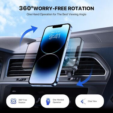 Автомобільний магніт для тримача мобільного телефону MiracaseВисокоміцний сталевий подвійний гачок Автомобільний тримач для мобіль