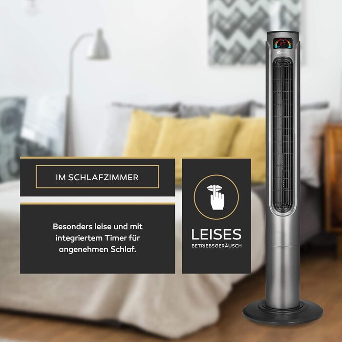 Баштовий вентилятор Balter з пультом дистанційного керування, висота 120 см, безшумний, переможець тестів, вентилятор, вентилятор