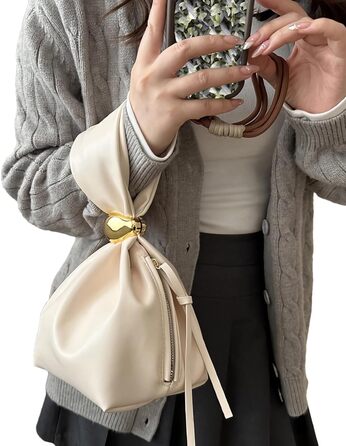 Жіноча сумочка із золотою сережкою, маленький вечірній клатч зі штучної шкіри, гаманець, браслет, бежевий