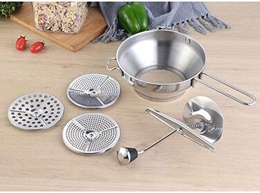 Кухонна м'ясорубка Dariokki з нержавіючої сталі, процідити і натерти на тертці та овочева, легко чиститься, довговічна якість