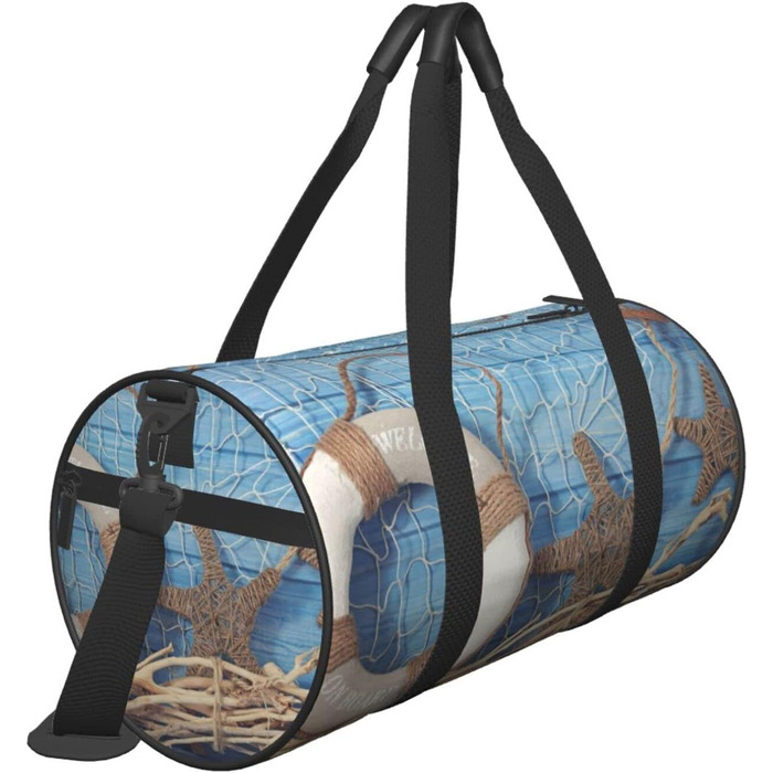 Дорожня сумка-циліндр з мушлевим принтом, спортивна сумка для чоловіків та жінок, сумка-мішок для пляжу та спорту