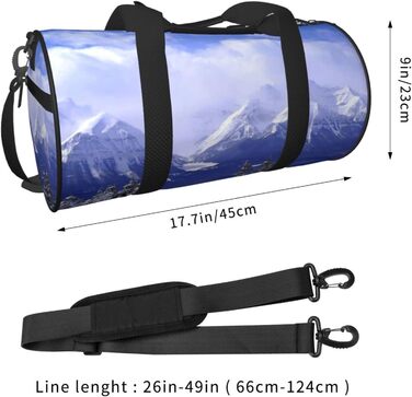 Універсальна дорожня сумка Блакитне небо та білий сніг, спортивна сумка для чоловіків та жінок, велика сумка для подорожей та спорту