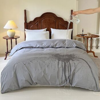 Водонепроникний підодіяльник, односторонній водонепроникний захисний чохол для дітей, людей похилого віку, домашніх тварин, собак, котів (сірий, 135 x 200 см) Сірий підодіяльник 135 x 200 см