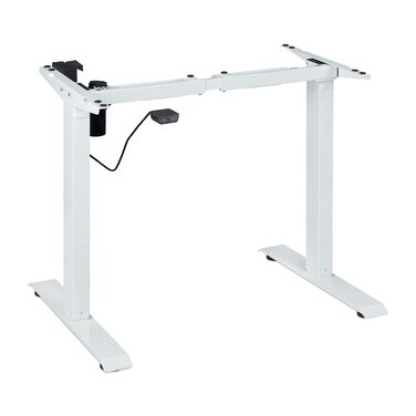 Електричний каркас столу Relaxdays з регулюванням висоти, розсувний, 71-121 см, каркас столу, сталь, білий