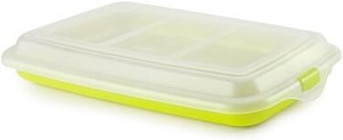 Набір із 4 кришок для ковбас та делікатесів, 4 кришки розміром 24,8 x 14,4 x 3,3 см кожна, пластик без бісфенолу А, багаторазові, жовтий червоний зелений синій, різні кольори