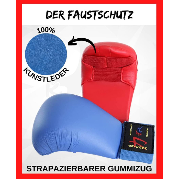 Захист кулака Chikara для карате, боксерська рукавичка для карате, захист рук для карате, захист рук для бойових мистецтв, бійцівські рукавички синього кольору L