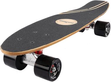 Скейтборд FunTomia Mini-Board Cruiser 57 см, виготовлений з 7-шарового канадського клена, включаючи кулькові підшипники ABEC-9. Білий череп / з чорними колесами.