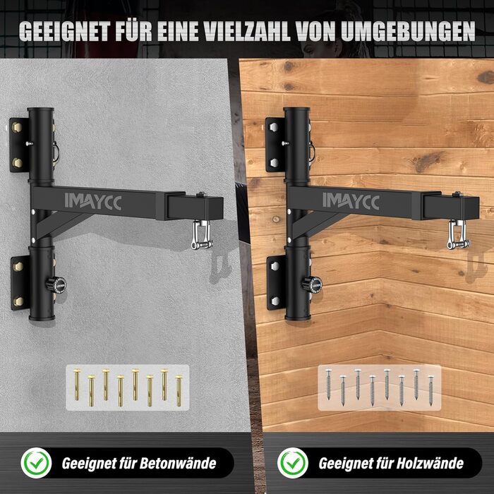 Настінне кріплення для важкої боксерської груші IMAYCC, двонаправлена регульована підставка для боксерської груші, підставка для к