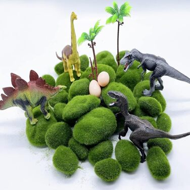 Художня прикраса з моху. Зелений штучний мох. 4 розміри. Штучний мох для виготовлення. Висихання. Прикраси зі штучного моху можна використовувати для створення квіткових композицій. Прикраси. Рослини в горщиках., 24 шт.