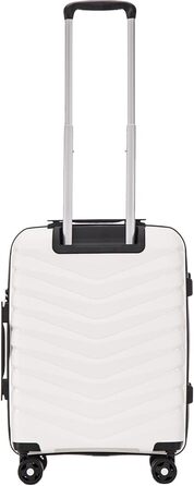 Валіза Wings з твердим корпусом - велика дорожня валіза та візок - надлегка валіза на колесах - ручна поклажа - валіза з замком - маленький візок для літака, біла, 56x421,5 см