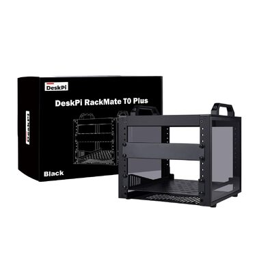 Серверна стійка GeeekPi 4U, 10-дюймова мережева стійка для серверів, мережевого та аудіо/відео обладнання, кріплення для стійки DeskPi RackMate T0 Plus, глибина 260 мм, чорний колір, 4U x 10,23&quot x Ш