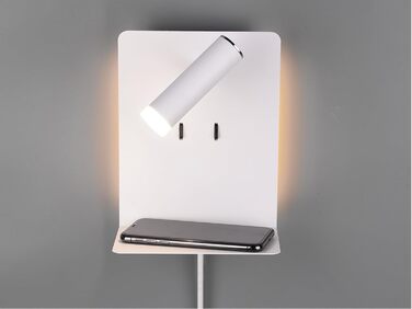 Стільний настінний LED-світильник Trio Leuchten Element 222570231, матовий білий метал, 1 x 3 Вт, з USB-портом для зарядки