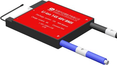 Система керування літій-іонним акумулятором DALY BMS 14S 48V 15A, плата захисту акумуляторного блоку зі загальним портом та балансувальними проводами для домашнього використання, електронних пристроїв з акумулятором 18650, саморобними роботами