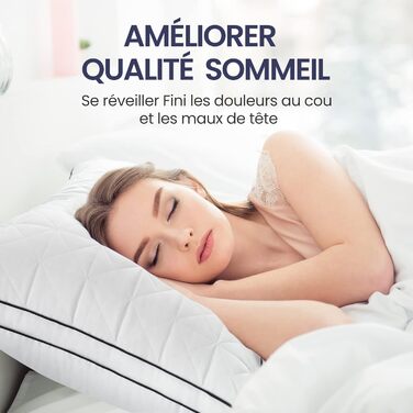 Подушка BedStory Anti-klish з легким наповнювачем з мікрофібри, гіпоалергенна, готельної якості, пухнаста та дихаюча, 50 x 70 см, 2 шт., підходить для сну на боці та на спині 50 x 70 см