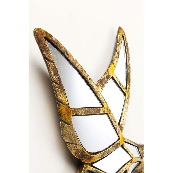 Настінний декор Bird Mirror Gold, настінний декор, птах, дзеркальне скло, аксесуари, вітальня, настінний предмет, настінний декор,