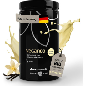 Веганський протеїновий порошок AnovonA veganeo Bourbon Vanilla 450 г