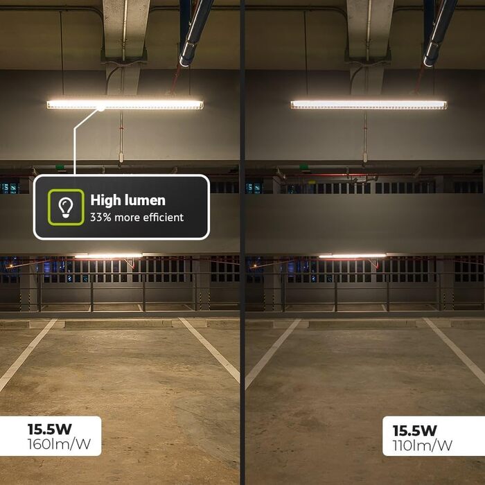 Світлодіодна трубка 150 см - 15,5 Вт 2480 люмен (160 лм/Вт) - 6500K холодне біле світло (840) - без мерехтіння - світлодіодна люмінесцентна лампа T8 G13 замінює 128 Вт - неонову трубку - вкл