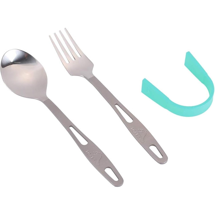 Надлегкий титановий посуд, столові прибори для вулиці, виделка та ложка