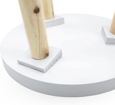 Декоративний дерев&39яний стіл Spetebo 36x30 см - Білий - Маленький бічний столик, журнальний столик, диван-столик