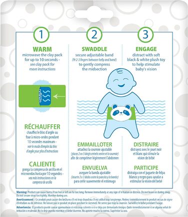 Пояс для захисту немовлят від немовлят доктора Брауна для полегшення кольок, обгортання живота з підігрівом, пояс для дитячої шайби для полегшення газоутворення, природне полегшення для сердитого живота у немовлят і малюків, панда, панда 0-3 м, малюк 0-3 