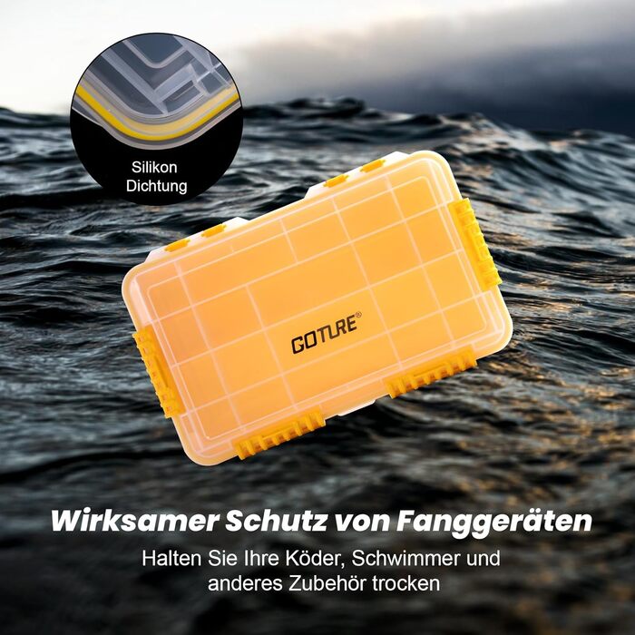 Ящик для рибальських снастей Goture, ящик для дрібних деталей для риболовлі, ящик для рибальських снастей, ящик для приманок, чохол для рибальської коробки, ящики для рибальських аксесуарів, ящик для рибальських снастей для м&39яких пластикових приманок, 