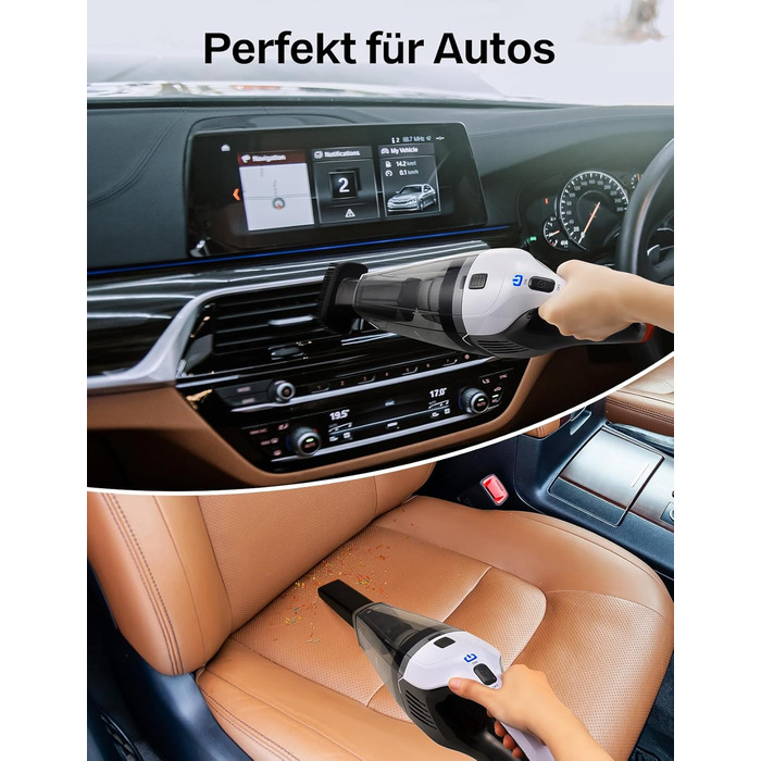 Ручний пилосос, потужний, портативний, легкий, бездротовий ручний пилосос з тривалістю роботи 25-30 хвилин, акумуляторною батареєю