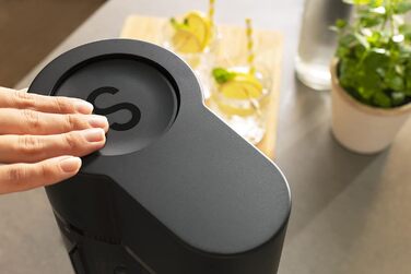 Стартовий набір Sodapop Sodapop Maker Logan з циліндром CO і 3 шт. скляною пляшкою, чорний матовий, висота 42,6 см