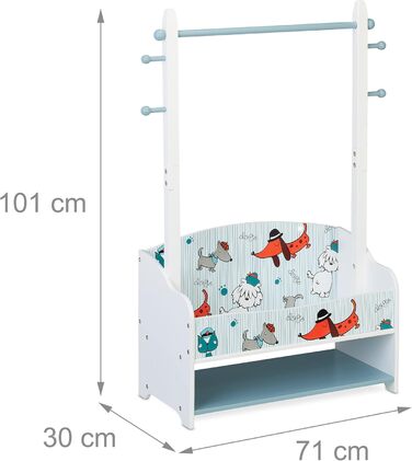 Кольорова вішалка для дитячого одягу, HBT 10730 см, 4 гачки, 2 полиці, вішалка для верхнього одягу, решітка для дитячої кімнати, д