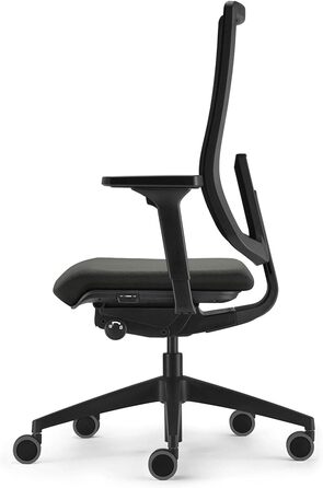 Ергономічне офісне крісло, сітчаста мембрана, антрацит, регульована висота Антрацит Базовий, 2