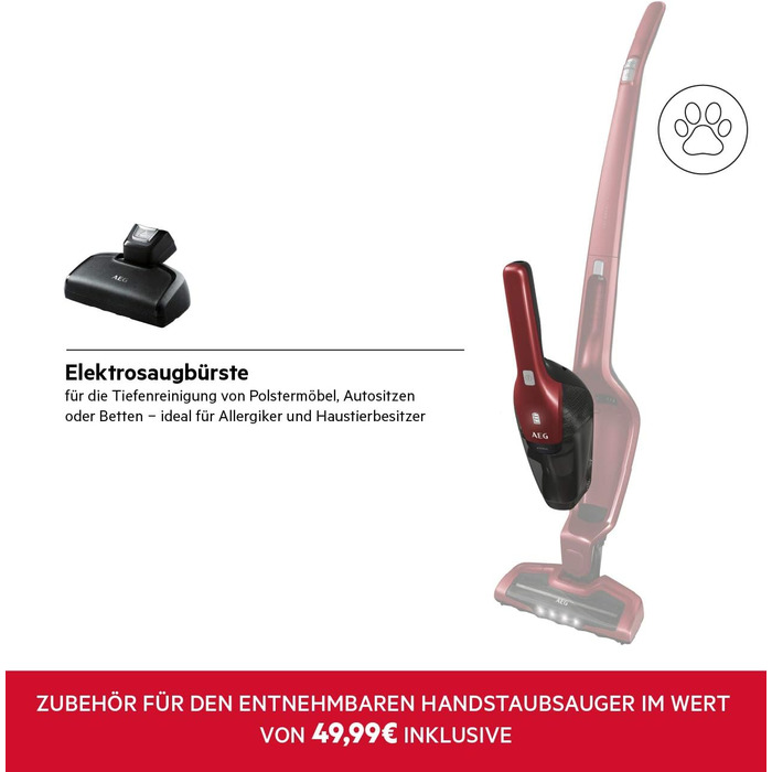 Акумуляторний пилосос AEG Ergorapido CX7-2-45AN 2 в 1 / без мішка / насадка для шерсті домашніх тварин / до 45 хв. роботи / автоно