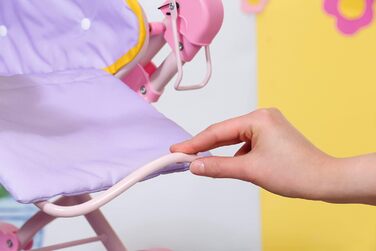 Коляска для ляльок BABY born Deluxe Pram з регульованою висотою ручки та пеленальною сумкою, лялькові аксесуари для ляльок майже б