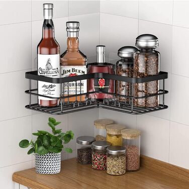 Душова полиця Yazoni без свердління 2 шт. - Душова полиця кутова з гачком, душова полиця з нержавіючої сталі для ванної кімнати та